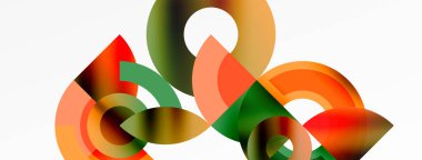 Çember geometrik soyut vektör arkaplanı