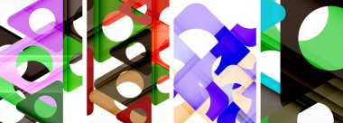 Beyaz arka planda bir sürü farklı renkli nesne var. Yüksek kalite.