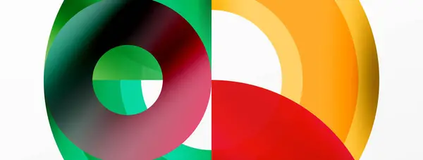 Green Circle Red Circle White Background High Quality —  Vetores de Stock
