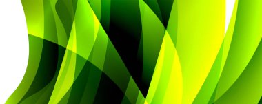 Yeşil ve sarı bitki örtüsünün simetrik deseni beyaz arkaplandaki bir dalgaya benzer. Göz alıcı sanatta karasal bitkiler, çimenler ve güzel bir renk ve gölge karışımı var.