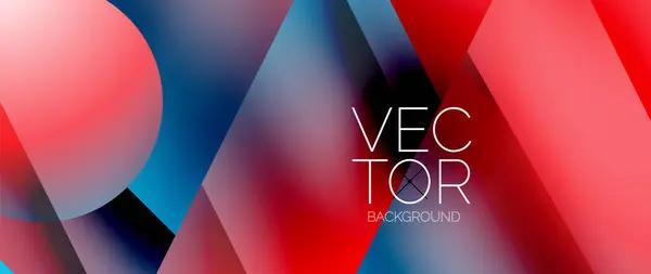 Red Blue White Abstract Background Geometric Shapes High Quality —  Vetores de Stock