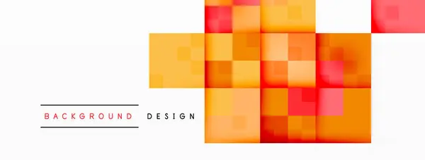 Fond Vibrant Coloré Avec Des Carrés Ambre Orange Magenta Brun — Image vectorielle