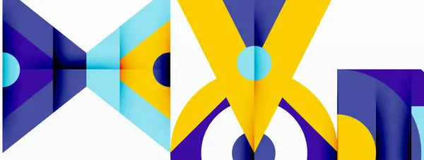 Een Symmetrisch Kunstwerk Met Een Geometrisch Patroon Van Driehoeken Rechthoeken — Stockvector