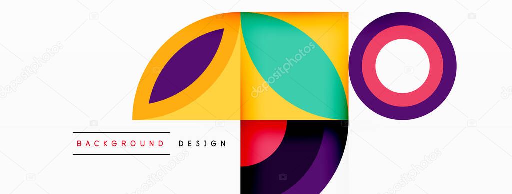 A vibrant logo featuring colorful circles and squares on a white background. The design includes tints and shades of magenta and electric blue, creating a bold and artistic pattern