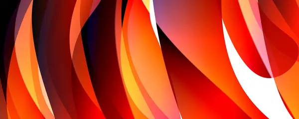 Vibrant Flower Petal Close Displaying Hues Amber Orange Black Background — Stock Vector