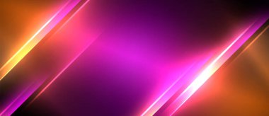 Bu sanat eserlerinde mor, mor, pembe, morumsu ve elektrik mavisi renkli bir palet bulunur. Mor ve turuncu arkaplan üzerinde büyüleyici bir desen yaratan neon görsel efekt vardır.