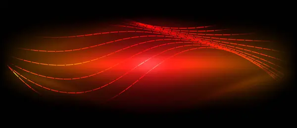 Ein Bernsteinfarbenes Licht Leuchtet Himmel Vor Dunkelschwarzem Hintergrund Und Schafft — Stockvektor