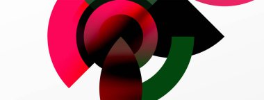 Çember geometrik soyut vektör arkaplanı