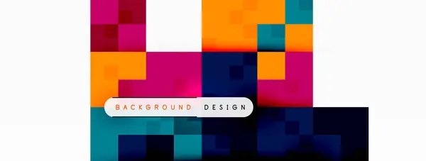 Text Resembles Tetris Game Set Colorful Background Hues Azure Violet Ilustração De Stock