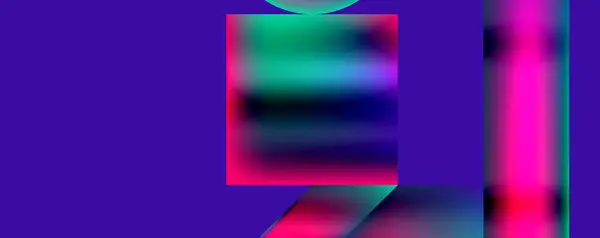 Neon Bunte Geometrische Formen Vektor Illustration Für Tapeten Banner Hintergrund Vektorgrafiken