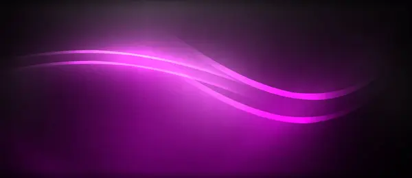 Eine Vibrierende Violette Welle Fließt Auf Einem Dunklen Hintergrund Der Vektorgrafiken