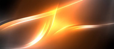 Astronomik bir nesneyi andıran kehribar bir gaz dalgası. Siyah bir arkaplanda parlayan turuncu bir madde. Isı ufuk boyunca yayılır, yoldaki bir lens gibi renkler ve gölgeler yaratır.