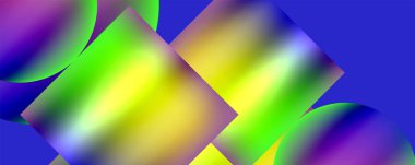 Neon rengi soyut geometrik şekiller arkaplan tasarımı. Duvar Kağıdı, Sancak, Arkaplan, Kart, Kitap İllüstrasyonu, İniş Sayfası