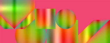 Neon renkli geometrik şekiller. Duvar Kağıdı, Sancak, Arkaplan, Kart, Kitap İllüstrasyonu, İniş Sayfası