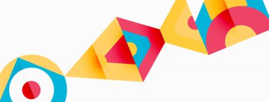 Sanatsal bir dikdörtgen, simetrik bir elektrik mavisi deseni ve ortada beyaz bir arkaplan üzerinde kırmızı bir daire. Yaratıcı bir kağıt ürün tasarımı