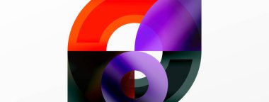 Çember geometrik soyut vektör arkaplanı