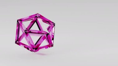 3D cam teknolojisi geometrik arkaplan animasyonu. Yüksek kalite 4k görüntü