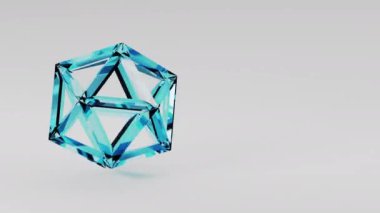 3D cam teknolojisi geometrik arkaplan animasyonu. Yüksek kalite 4k görüntü