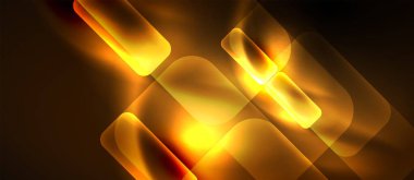 Metin veya ürün sunumu için neon cam şekilleri geometrik arkaplan. Duvar kağıdı, bayrak, arkaplan, kart, kitap illüstrasyonu için vektör illüstrasyonu, iniş sayfası