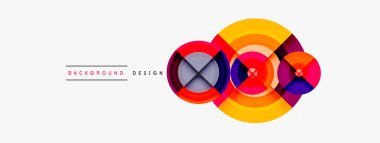 Yaratıcı çember geometrik soyut arkaplan