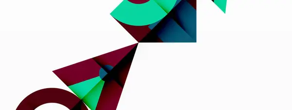 배경에 삼각형 아쿠아 사각형 마젠타 색조를 활기찬 기하학적 디자인 창조적인 — 스톡 벡터