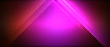 Dinamik neon parlayan çizgiler geometrik tekno arka plan. Vektör illüstrasyonu