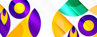 Parlak sarı merkezli parlak mor ve sarı bir daire, temiz beyaz arkaplanlı, sanatsal bir desende renk ve simetri gösteriyor.