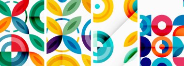 Çemberler ve halkalar geometrik arka planlar. Duvar kağıdı, kartvizit, kapak, poster, afiş, broşür, başlık, web sitesi posterleri