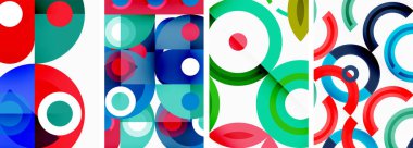 Çemberler ve halkalar geometrik arka planlar. Duvar kağıdı, kartvizit, kapak, poster, afiş, broşür, başlık, web sitesi posterleri