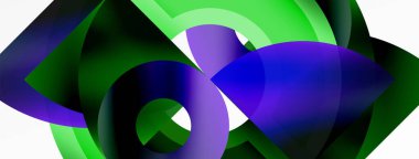 Çember geometrik soyut vektör arkaplanı