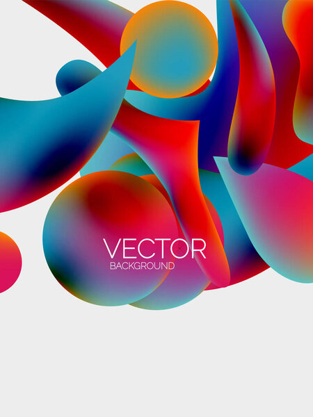 Vector abstract glowing shapes background