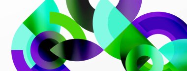 Çember geometrik soyut vektör arkaplanı