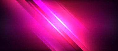 Neon parlayan daire ışınları, karanlıkta ışık saçan yuvarlak çizgiler, gezegen tarzı neon dalga çizgileri. Duvar kağıdı, afiş, arkaplan için enerji yüklü elektrik konsept tasarımı