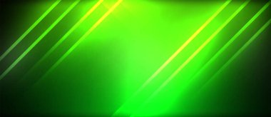 Neon parlayan daire ışınları, karanlıkta ışık saçan yuvarlak çizgiler, gezegen tarzı neon dalga çizgileri. Duvar kağıdı, afiş, arkaplan için enerji yüklü elektrik konsept tasarımı