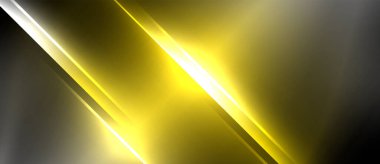 Neon dinamik köşegen ışık ışınları arka planı. Duvar kağıdı, bayrak, sunum, arkaplan için tekno dijital geometrik konsept tasarımı