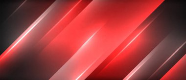 Neon dinamik köşegen ışık ışınları arka planı. Duvar kağıdı, bayrak, sunum, arkaplan için tekno dijital geometrik konsept tasarımı