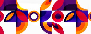 Çember ve taç yaprakları. Duvar kağıdı, Sancak, Arkaplan, Kart, Kitap İllüstrasyonu, İniş Sayfası için Geometrik güzel soyut şablon