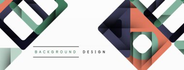 Geometrik soyut arkaplan tasarımı. Vektör illüstrasyonu