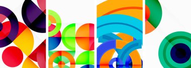 Duvar kâğıdı, kartvizit, kapak, poster, afiş, broşür, başlık, web sitesi için arka planda yuvarlak geometrik elemanlar ve daireler