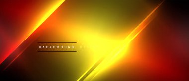 Neon dinamik köşegen ışık ışınları arka planı. Duvar kağıdı, bayrak, sunum, arkaplan için tekno dijital geometrik konsept tasarımı