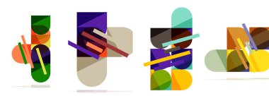 Duvar kağıdı, kartvizit, kapak, poster, afiş, broşür, başlık, web sitesi için kare ve yuvarlak şekilli geometrik poster