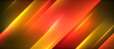 Neon dinamik köşegen ışık ışınları arka planı. Duvar kağıdı, bayrak, sunum, arkaplan için tekno dijital geometrik konsept tasarımı