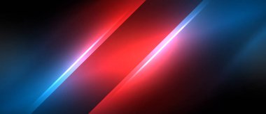 Neon dinamik köşegen ışık ışınları arka planı. Duvar kağıdı, bayrak, sunum, arkaplan için tekno dijital geometrik konsept tasarımı