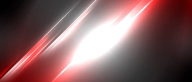 Neon dinamik köşegen ışık ışınları arka planı. Duvar kağıdı, bayrak, sunum, arkaplan için tekno dijital geometrik konsept tasarımı