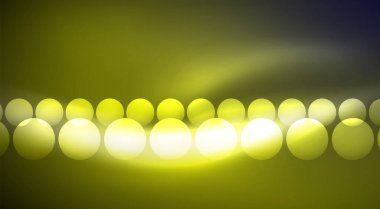 Parlak Işık Neon Baloncuk Çemberleri. Duvar kağıdı, bayrak, arkaplan, kart, kitap illüstrasyonu için vektör illüstrasyonu, iniş sayfası