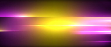 Neon dinamik köşegen ışık ışınları arka planı. Duvar kağıdı, bayrak, sunum, arkaplan için tekno dijital geometrik konsept tasarımı