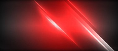 Neon dinamik köşegen ışık ışınları arka planı. Duvar kağıdı, bayrak, sunum, arkaplan için tekno dijital geometrik konsept tasarımı