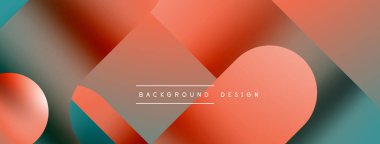 Basit geometrik formlar - dinamik geometrik soyut arkaplan. Duvar kağıdı, afiş, arkaplan, iniş sayfası, duvar sanatı, davetiye, baskılar, posterler için görsel senfoni