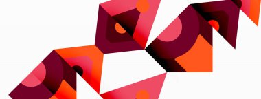 Renkli çember ve soyut üçgen arkaplan. Duvar kağıdı, afiş, sunum, arkaplan şablonu