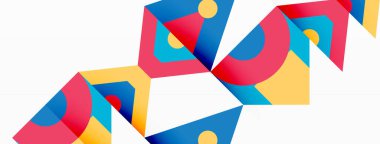 Renkli çember ve soyut üçgen arkaplan. Duvar kağıdı, afiş, sunum, arkaplan şablonu